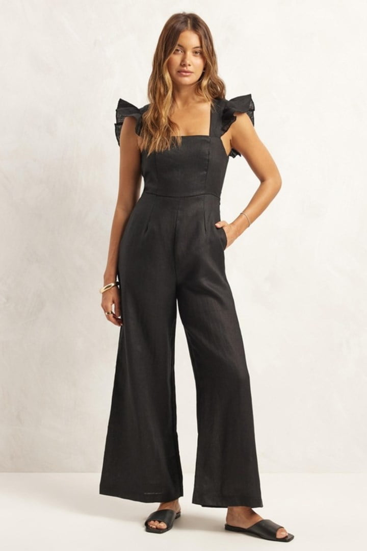 Ruffle Tie Back Jumpsuit