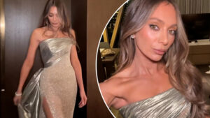 Nadia Bartel sheer mesh gown Starry Night gala ToyBox Australia ALIN LE’ KAL fashion celebrity charity event