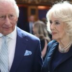King Charles III and Queen Camilla boarding a plane for their 250th anniversary US state visit in April 2026.