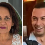 Coleen Lamarre, mother of Beau Lamarre-Condon, outside court after being charged with perverting justice in 2026