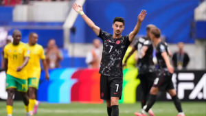 Stephen Eustaquio celebrates historic stoppage-time winner for Canada against South Africa at FIFA World Cup 2026.