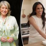 Martha Stewart and Meghan Markle at a California dinner party discussing the royal visit with King Charles.