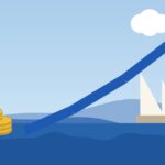 Illustration of Australian coins and a rising arrow beside Sydney Opera House-style sails, representing the RBA cash rate rise